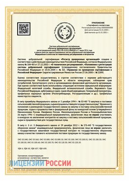 Приложение к сертификату для ИП Железногорск Сертификат СТО 03.080.02033720.1-2020